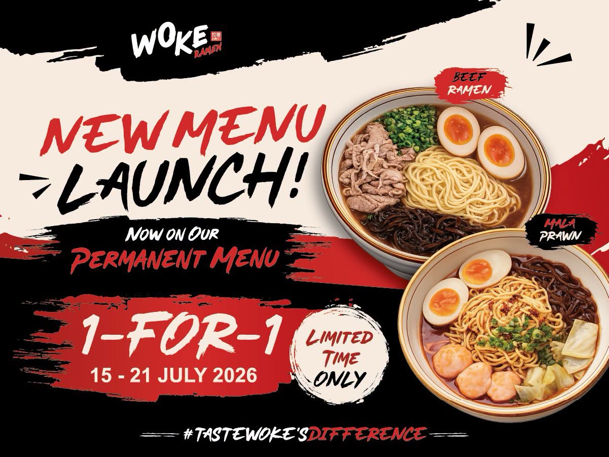 WOKE Ramen New Menu Launch 1-for-1 Promo