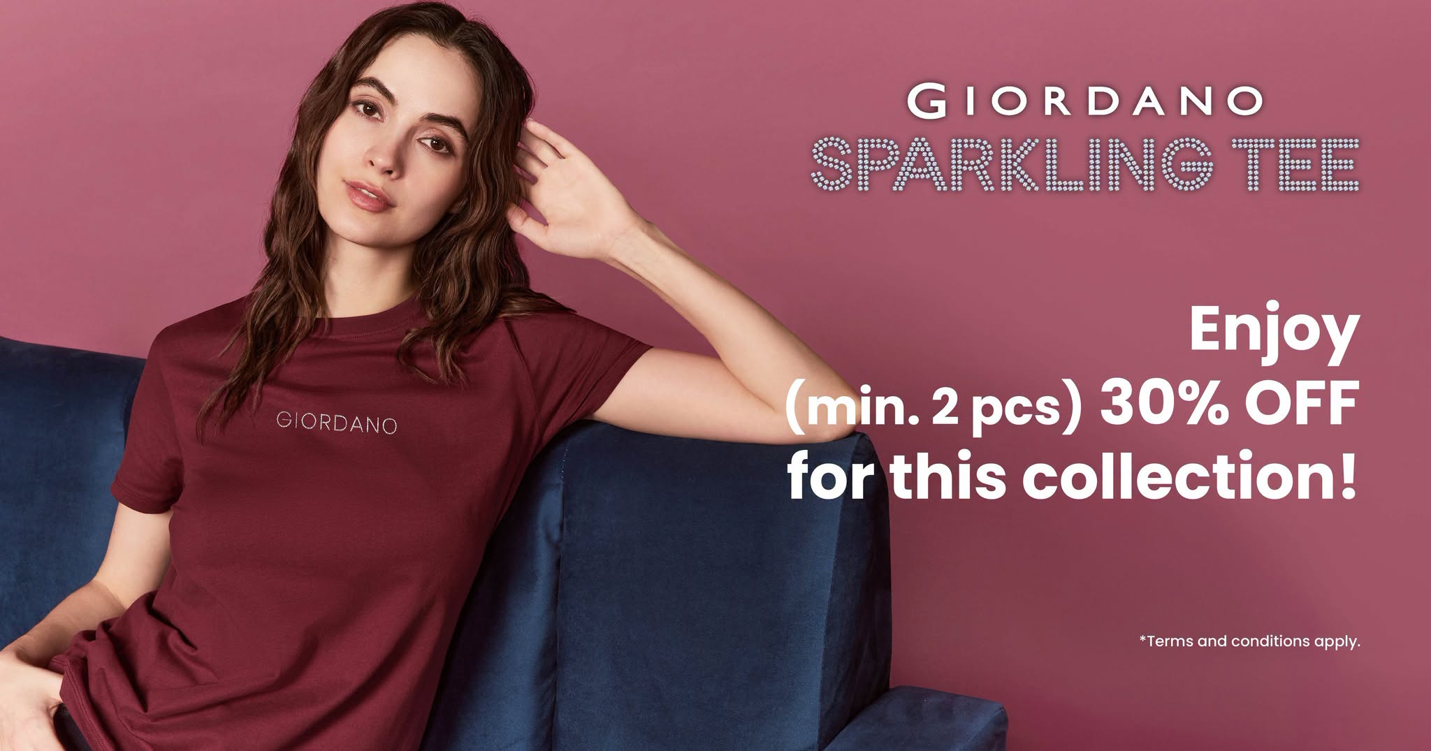 Giordano Sparkling Tee promotion at Compass One
