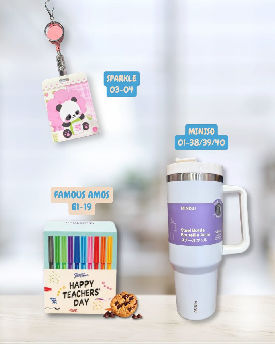 MINISO Famous Amos and Sparkle Teachers Day gifts