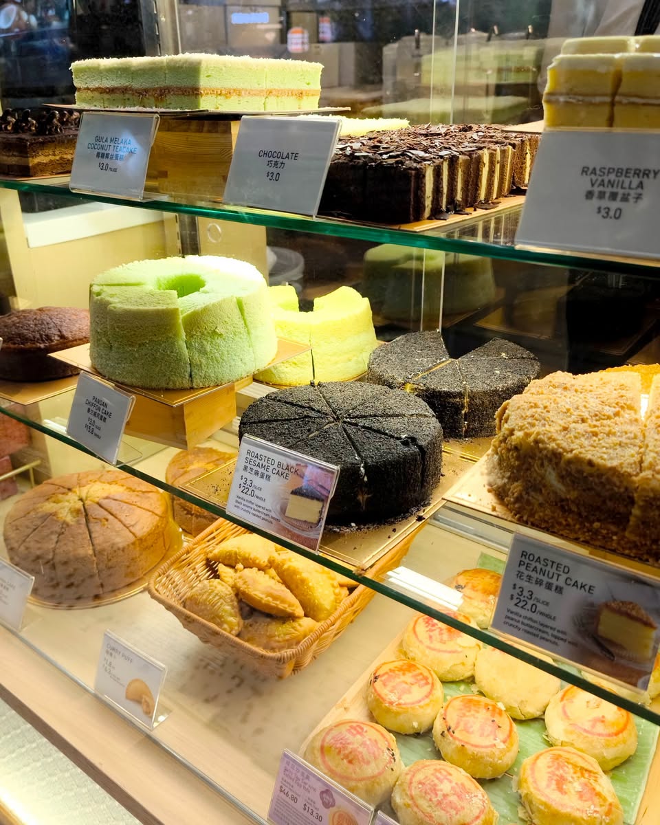 Cake display at Toast Box Compass One