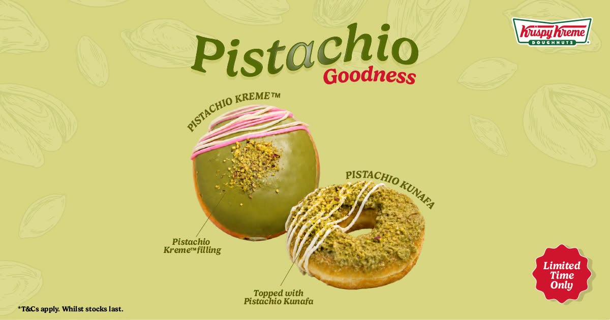 Krispy Kreme Pistachio Series doughnuts