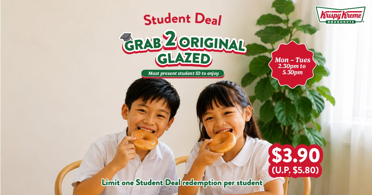 Krispy Kreme Original Glazed doughnuts student promotion