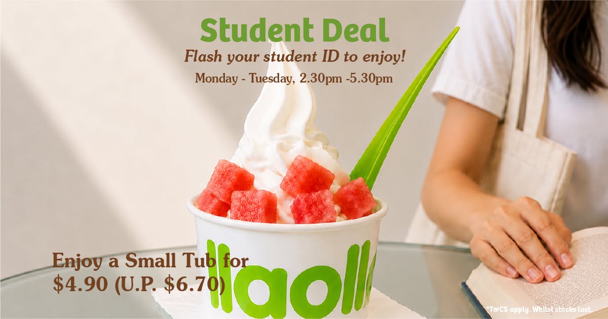 llaollao Small Tub student promotion at Compass One