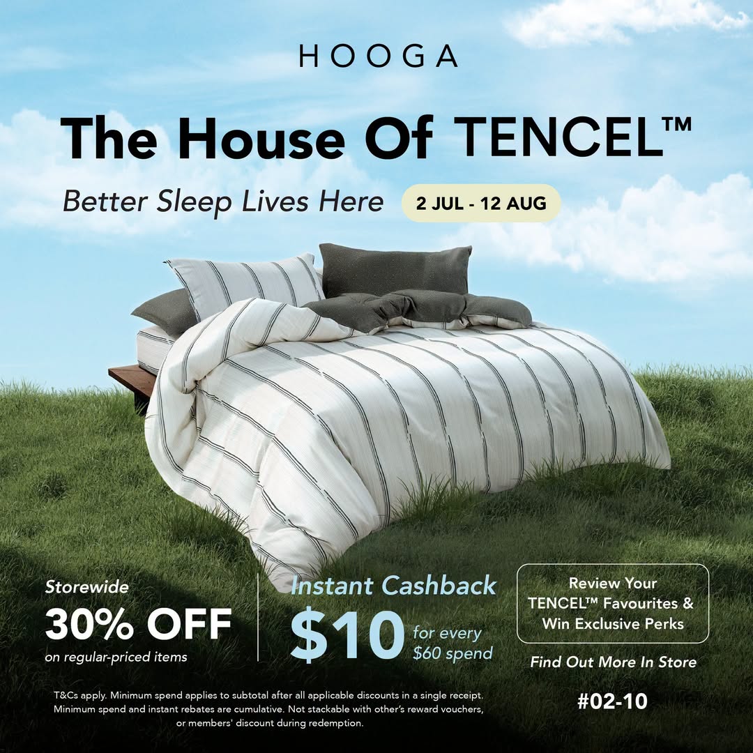 HOOGA The House of TENCEL bedding promotion at Compass One