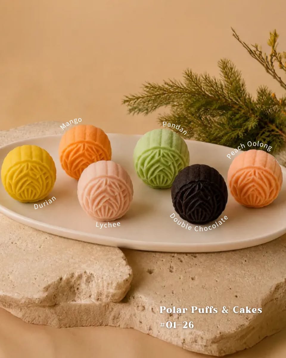 Polar Puffs & Cakes snowskin mooncake flavours