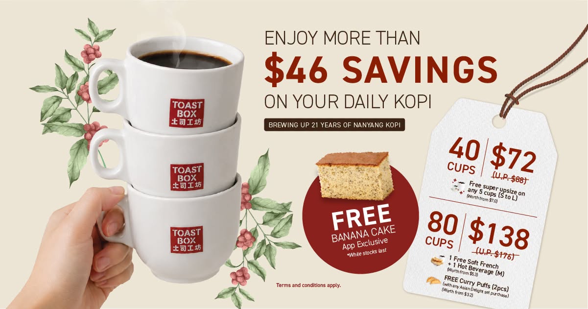 Toast Box 21st anniversary Nanyang Kopi promotion