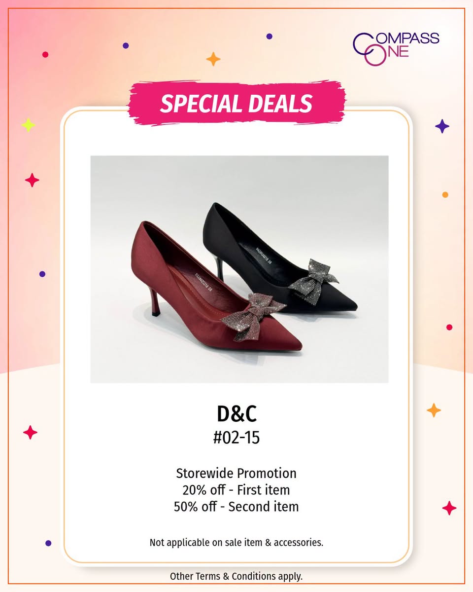 D&C shoes storewide promotion at Compass One