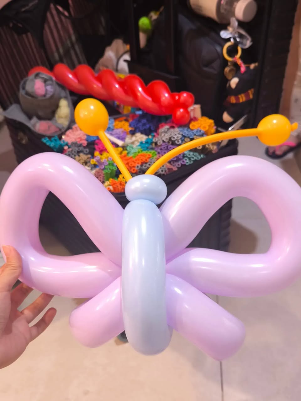 Balloon butterfly sculpture at Compass One