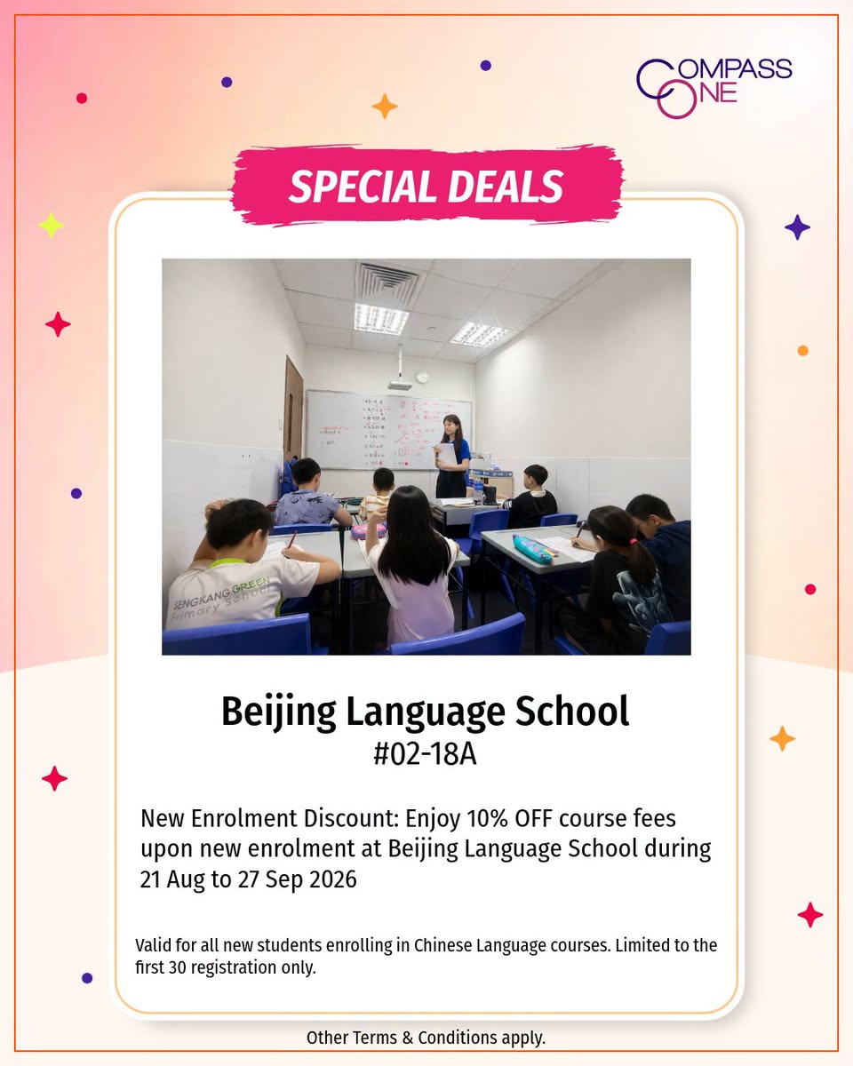 Beijing Language School 10% off promotion at Compass One