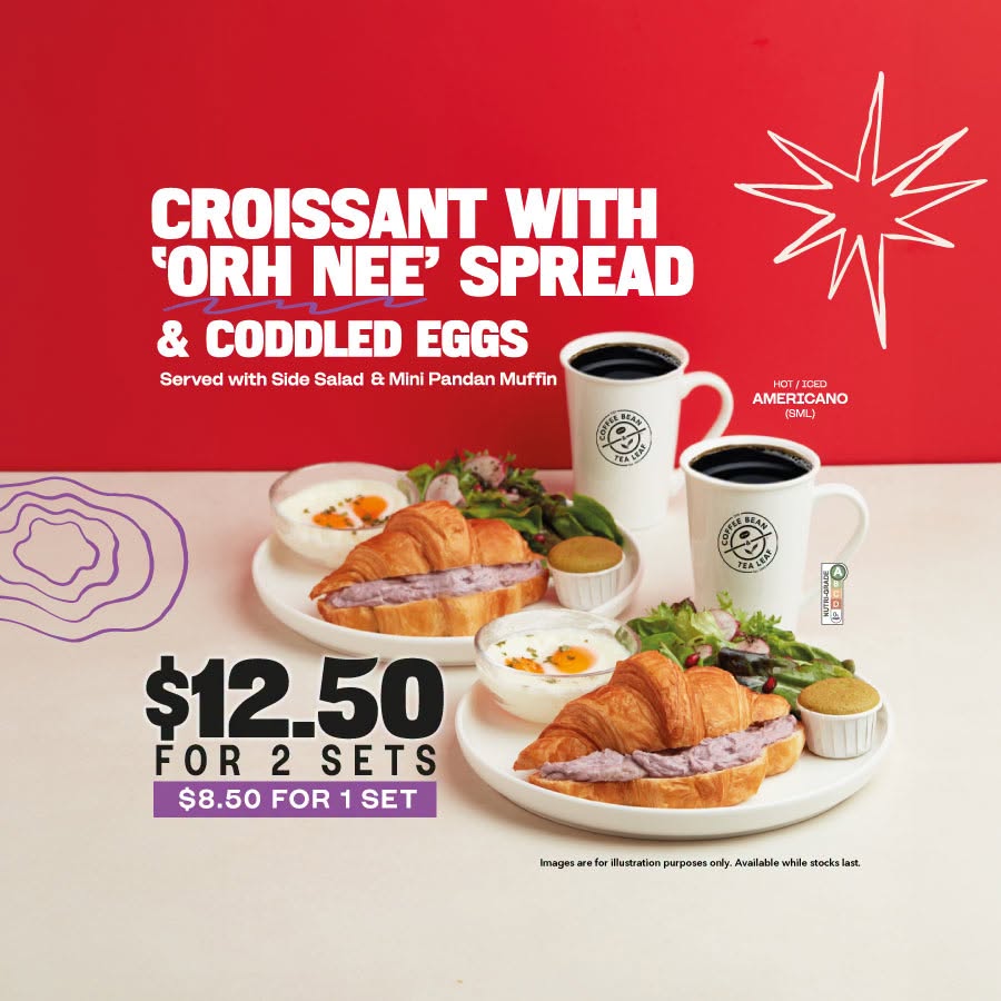 The Coffee Bean & Tea Leaf Orh Nee breakfast set at Compass One