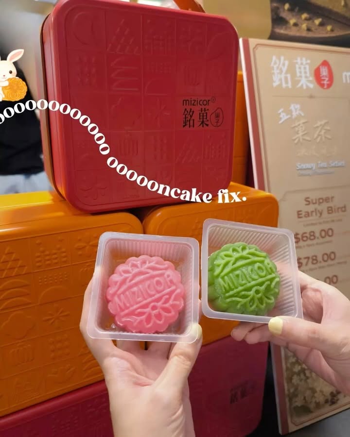 Mizicor pink and green mochi cakes with Super Early Bird pricing