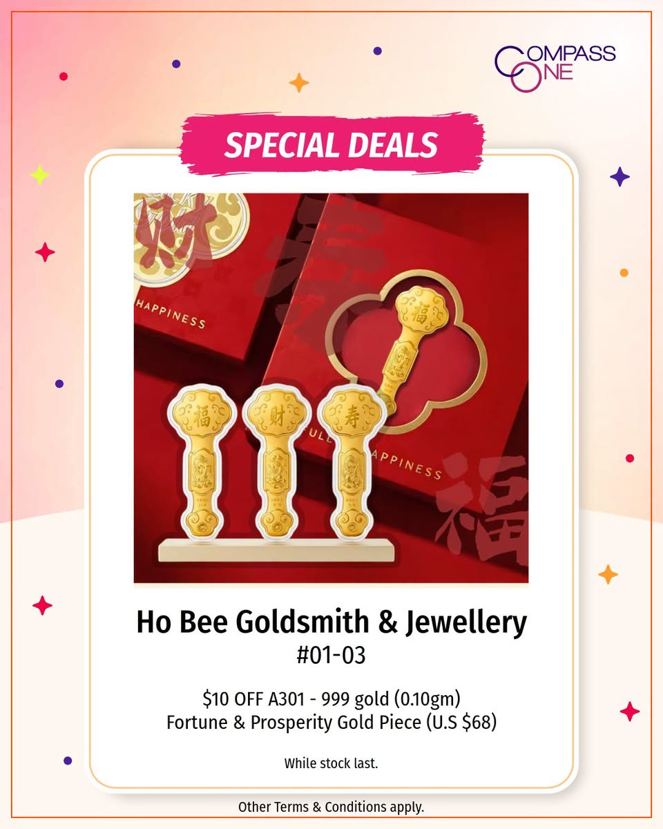 Ho Bee Goldsmith gold promotion at Compass One