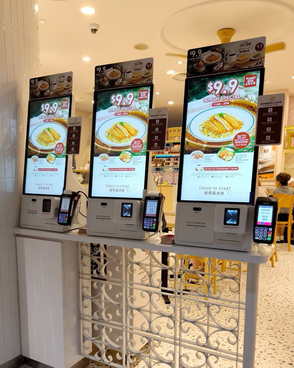 Toast to Go self-ordering kiosks at Toast Box