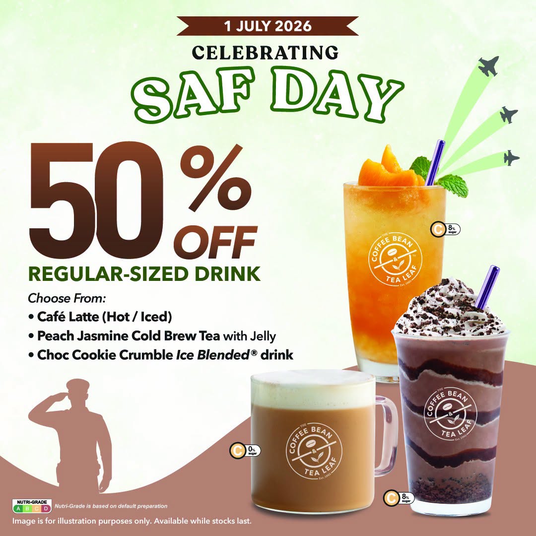The Coffee Bean & Tea Leaf SAF Day promotion