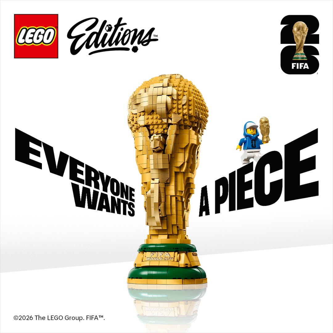 LEGO Football Set 43019 worth S$179.90 contest at Compass One with FIFA World Cup trophy model