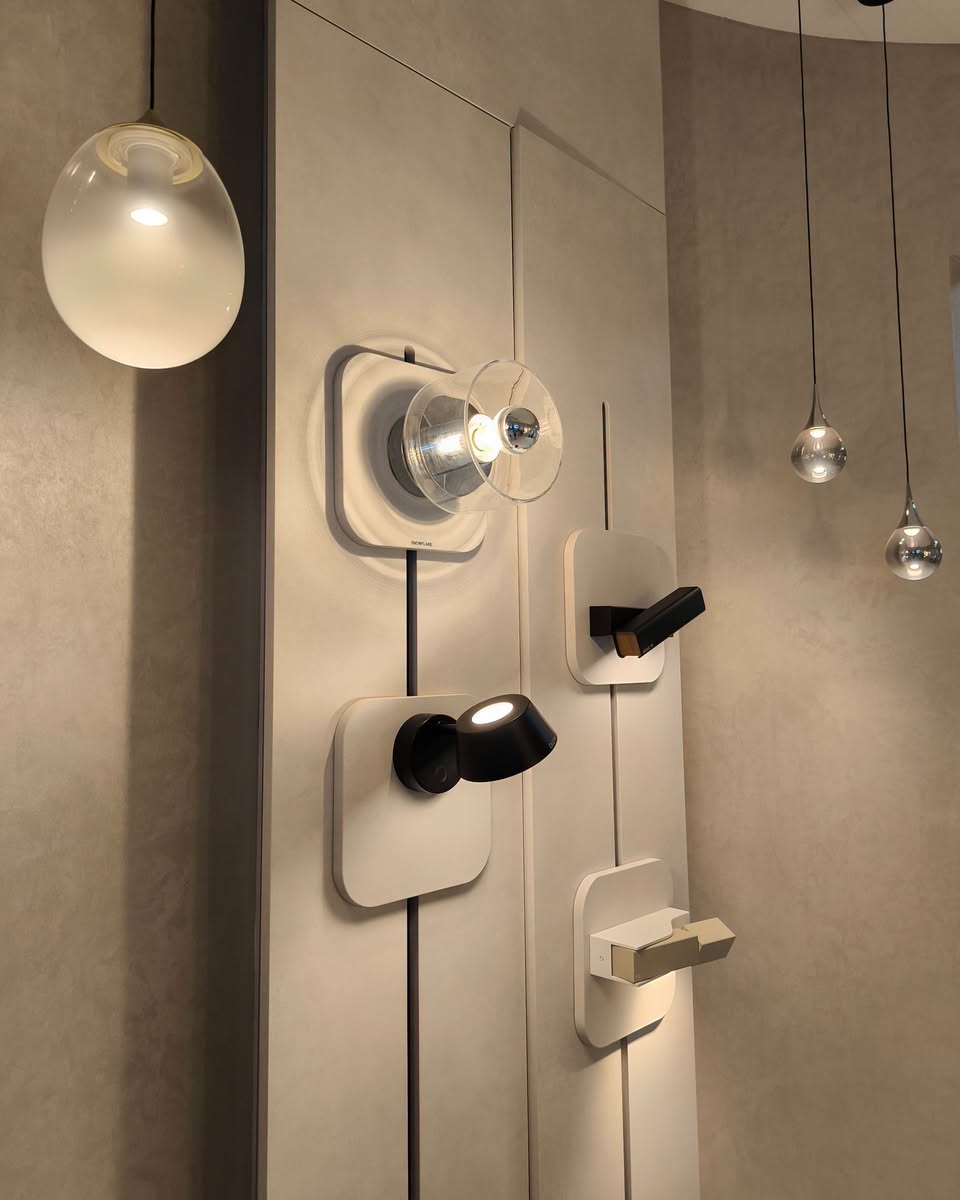 Lighting fixtures on display at airloft
